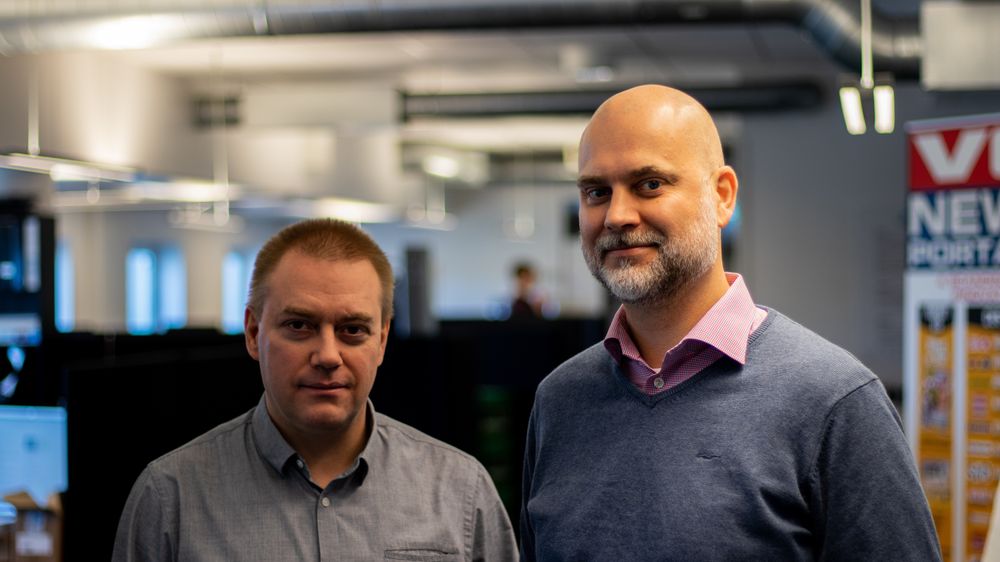 Teknologisjef Gunnar Grønås og daglig leder Knut Erik Sørvik i IT-selskapet Teknograd.