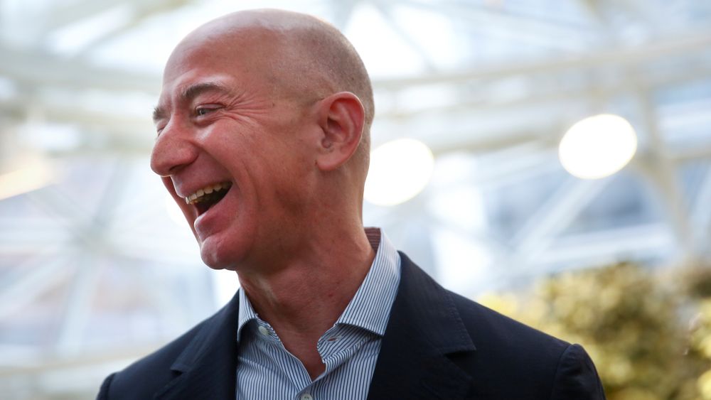 Amazon har flest menn på lønningslistene, i likhet med bransjen for øvrig. Her representert ved selskapets gründer og toppsjef Jeff Bezos, verdens rikeste person.