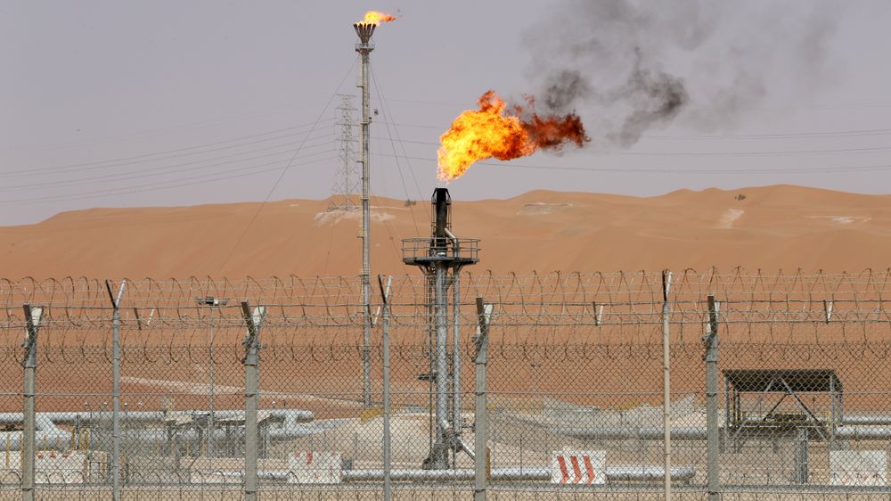Oljeanlegg ved Shaybah-oljefeltet i Saudi-Arabia i mai.