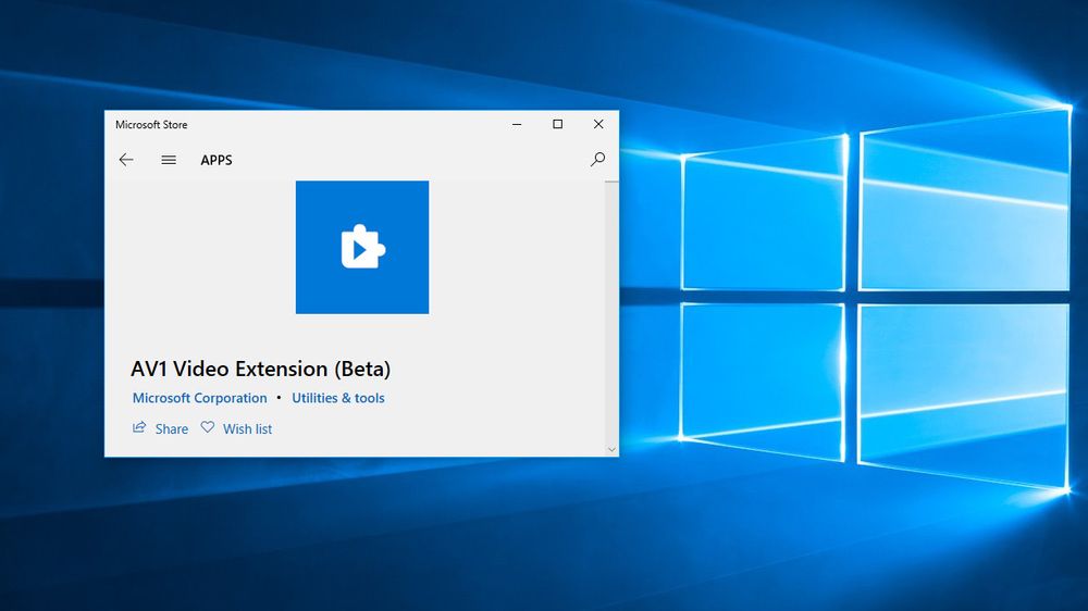AV1 Video Extention er tilgjengelig i en betautgave for helt oppdaterte Windows 10-installasjoner.