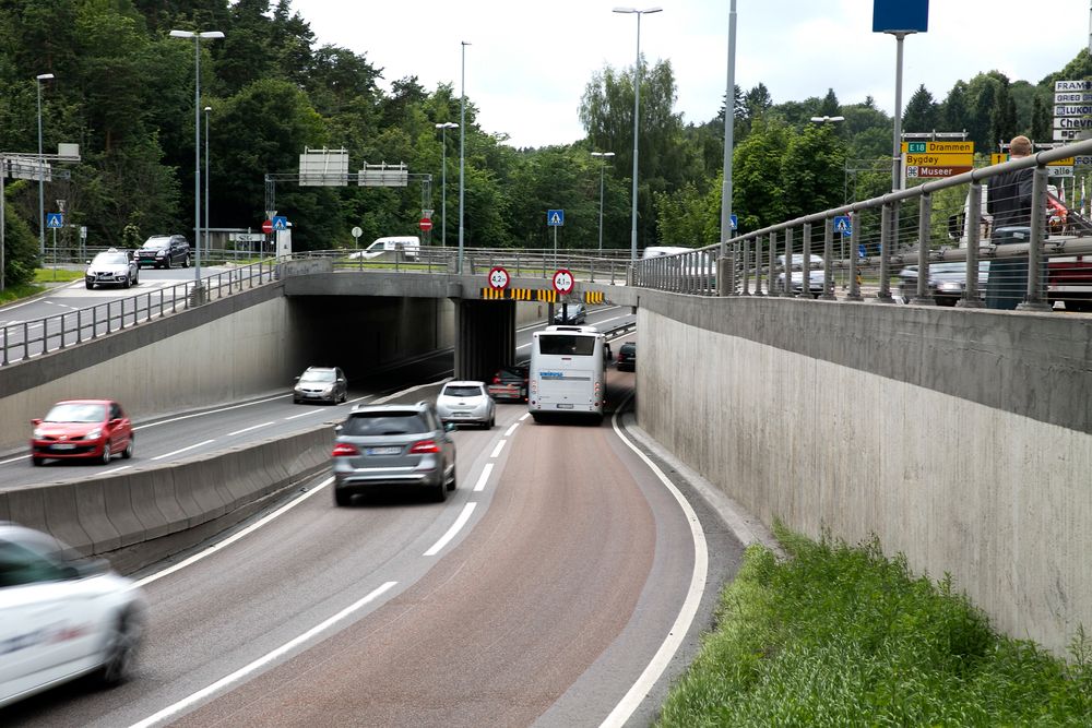 Bygdøylokket på E18 i Oslo.