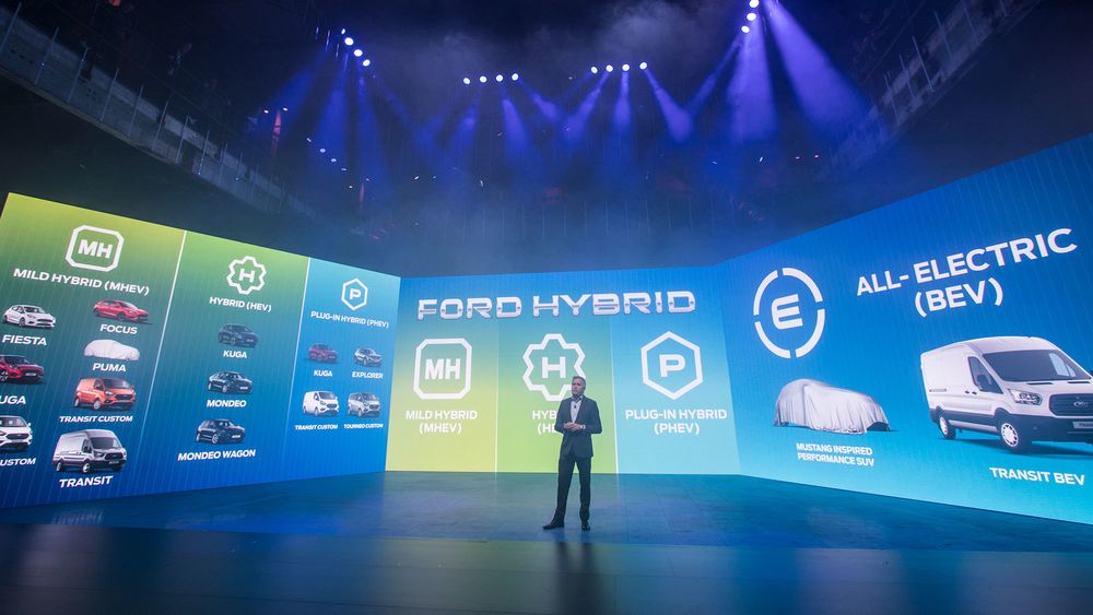 Fords elektrifiseringsstrategi handler om alt fra et minimum av hybridisering til rene elbiler.