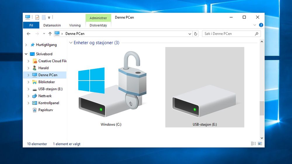 USB-tilknyttede lagringsenheter, tilsvarende den som er markert på bildet, kan potensielt skape problemer under installasjonen av den kommende mai-oppdateringen av Windows 10.