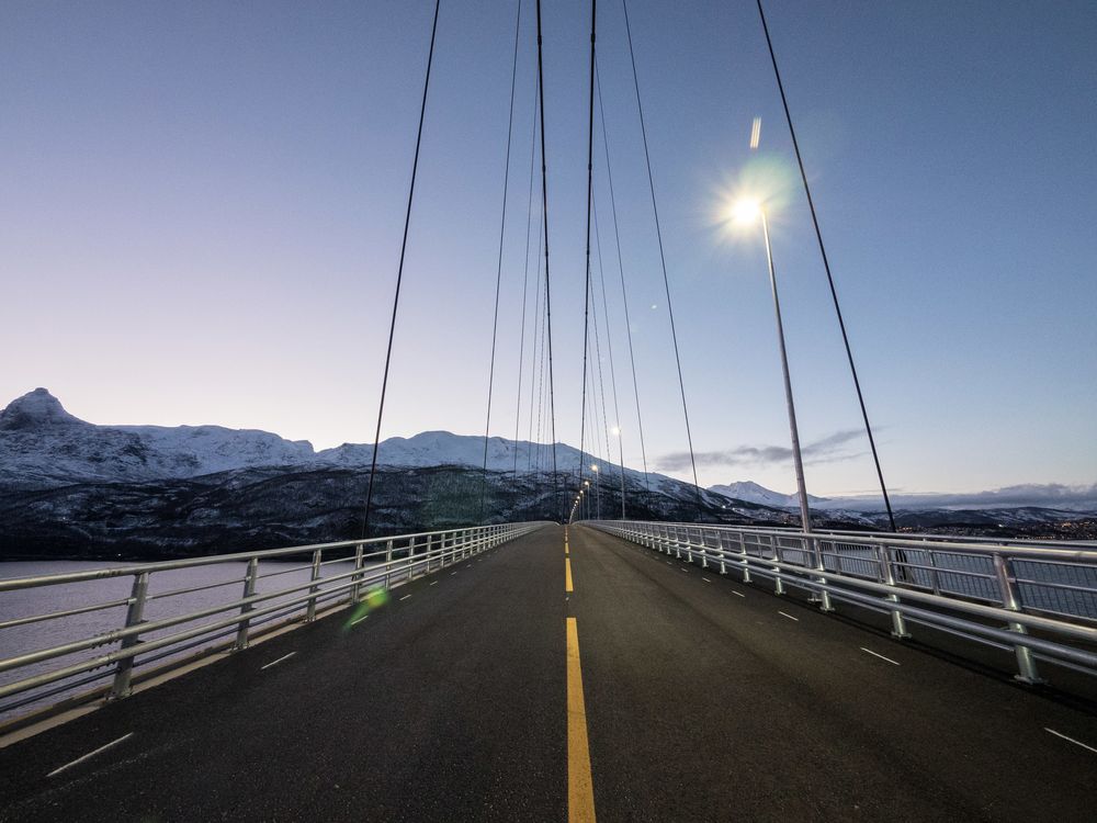 Hålogalandsbrua ble åpnet for trafikk 9. desember i fjor