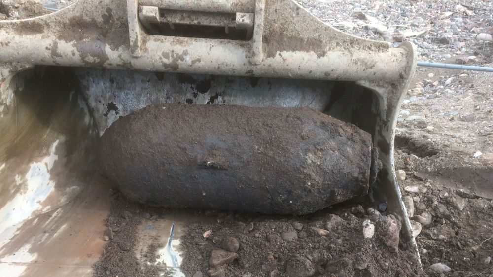 Denne udetonerte bomba ble funnet på halvøya Vallø i Tønsberg i 2017. Siden er det gjort mange funn. Nå må beboerne evakueres igjen.