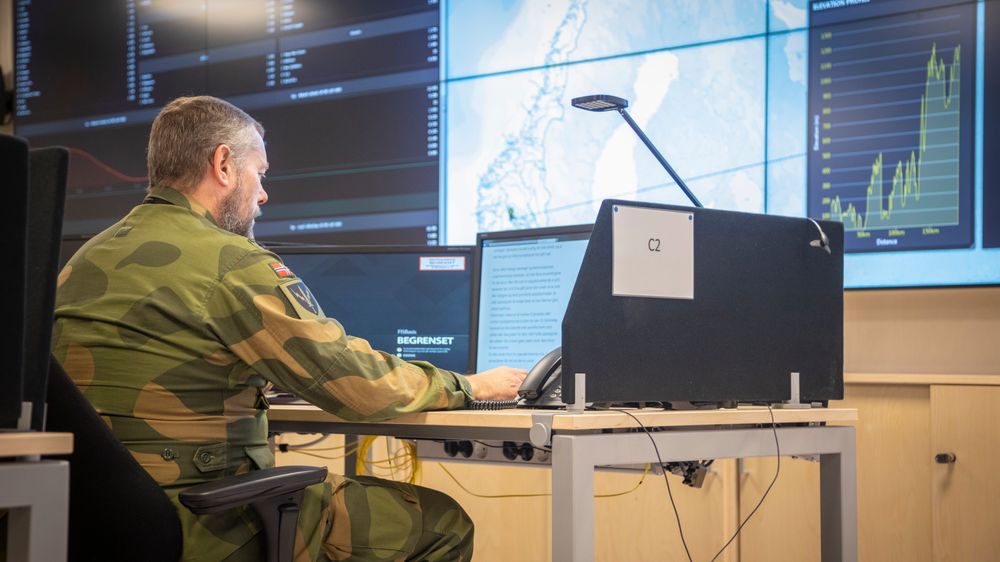 Cyberforsvarets operasjonssenter, også kjent som CDOC/Cyber Defence Operation Center på Jørstadmoen. Illustrasjonsfoto.