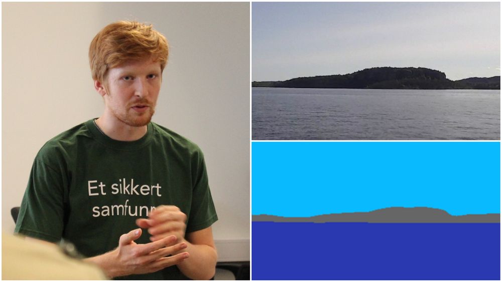 Mathias Leander (23) har sammen med sin medstudent Birk jobbet med å lage en ny måte å navigere på for førerløse skip gjennom sommeren.