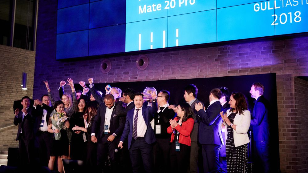Fra Gulltasten-prisutdelingen 2018, der Huawei Mate 20 Pro stakk av med både fagjury-prisen og folkets pris.
