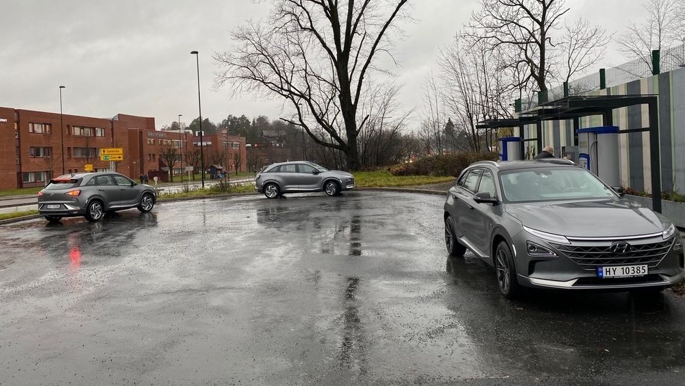 Slik ser den nye hydrogenstasjonen på Høvik utenfor Oslo ut.