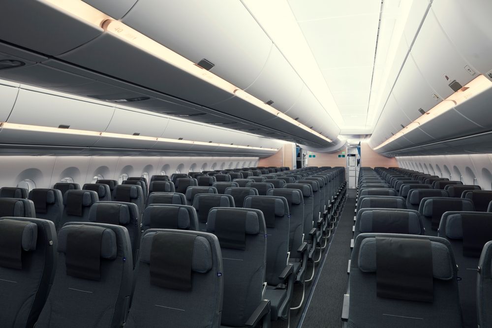 A350-flyene til SAS har 228 økonomiseter i 3+3+3-konfigurasjon.