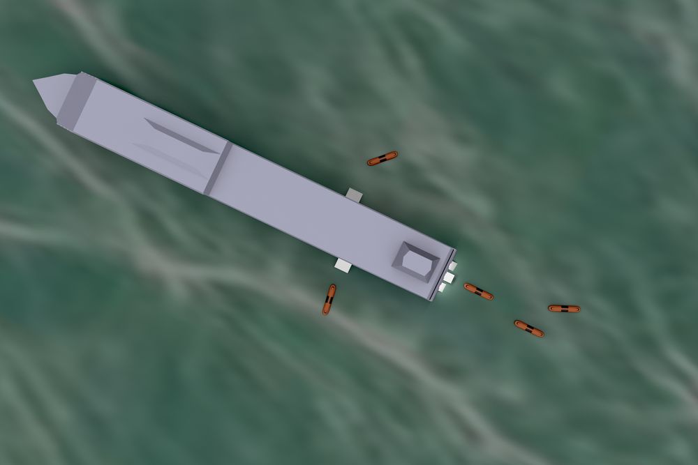 Fleksibelt: Designer og båtbygger Reigstad foreslår at torpedolivbåtene skal plasseres inne i skipsskroget og lavt nede, slik at de kan skytes ut til begge sider og bakover alt etter hva situasjonen måtte kreve.