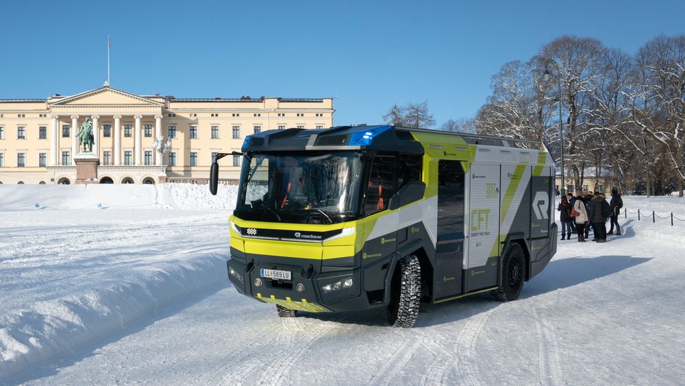 Oslo kommune har bestilt en elektrisk Rosenbauer CFT brannbil.  