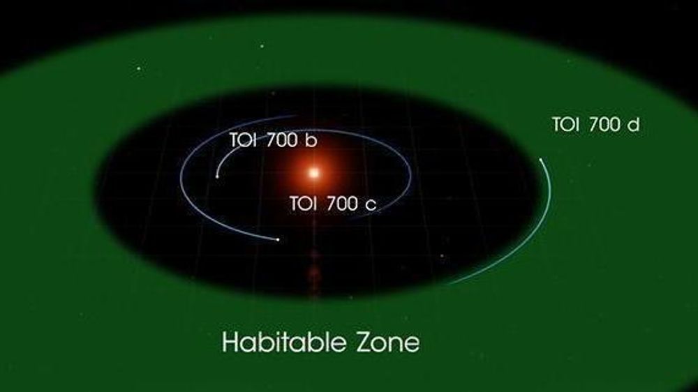 Planeten TOI 700 d er på størrelse med jorda og ligger i beboelig avstand fra sin stjerne.