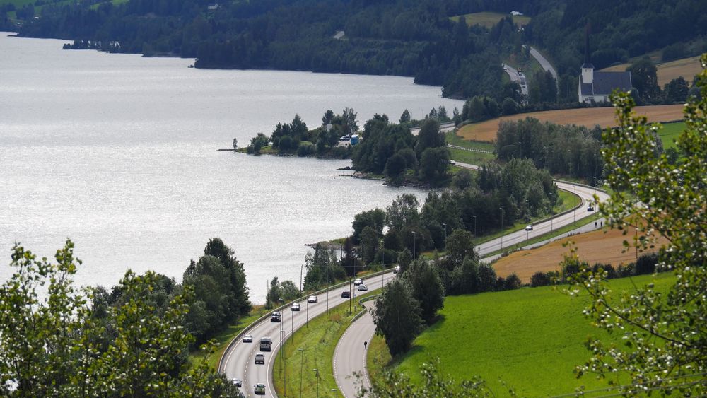 Dagens E6 langs strekningen Storhove-Øyer.