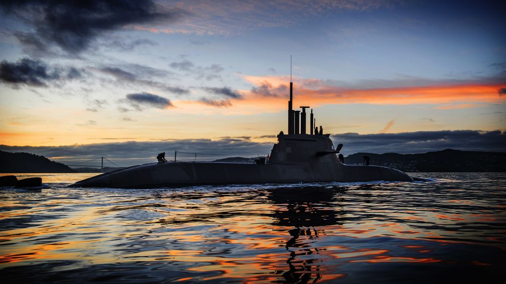 U-32, som var den første ubåten i 212A-klassen og ble tatt i bruk 19. oktober 2005, i Bergen høsten 2016.