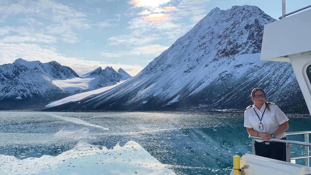 Kaptein på Hurtigruten Maryann Bendiksen. 