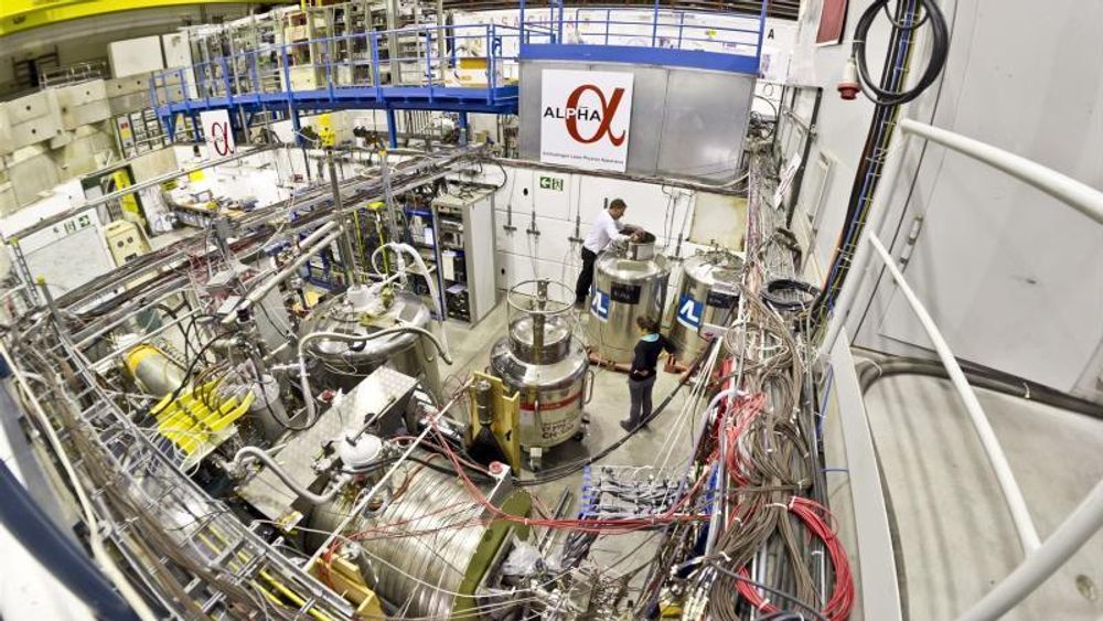 Et eldre foto fra forsøkshallen ved CERN, som huser ALPHA-eksperimentet.