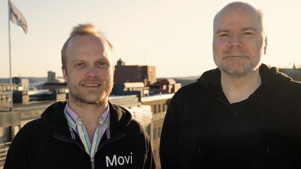 Lars-Erik Ravn (t.v.) og Espen Bjarnø i Movi Tech har store ambisjoner for selskapet.