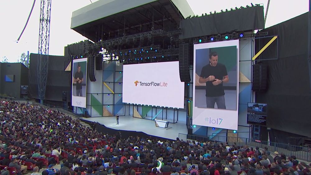 Google I/O 2020 er avlyst. Bildet er fra samme konferanse i 2017.