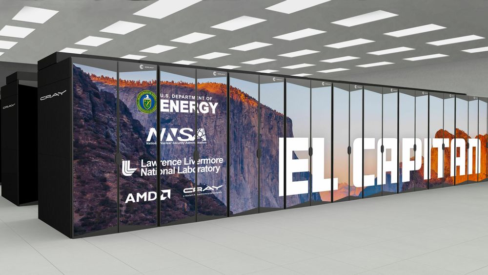 Superdatamaskinen El Capitan, slik Cray tenker at den vil se ut når den er klar i 2023.