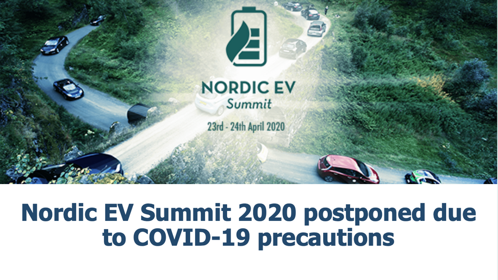 Korona-effekt: Nordic EV Summit flyttes fra april til høsten.