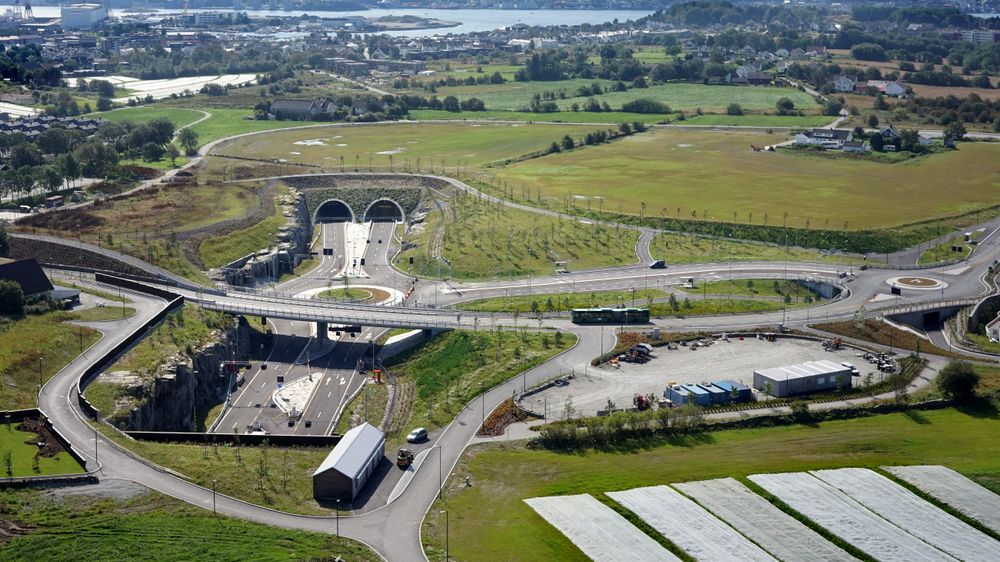 Dronefoto fra Hundvåg i august 2019.