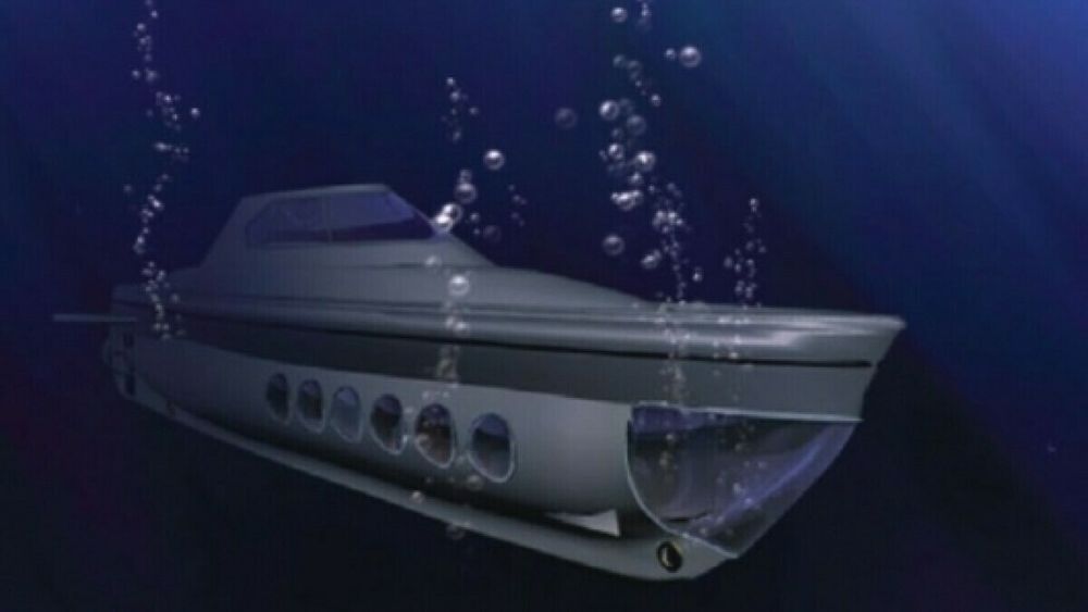 Ideen om å drifte en ubåt med solceller er ikke ny. Denne skissen ble presentert i 2008.