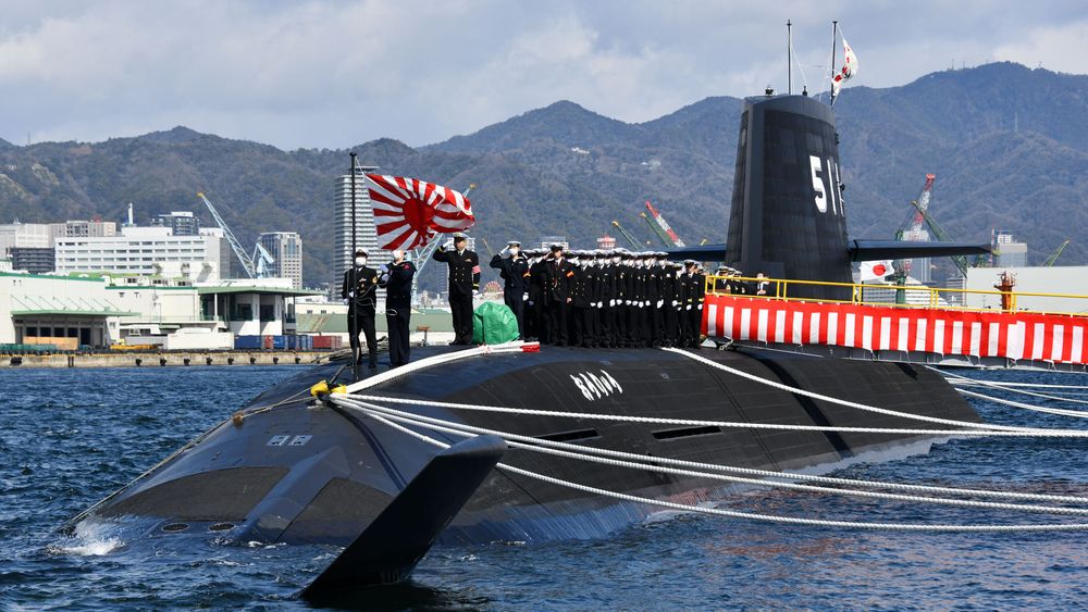 Overleveringen av den japanske ubåten «Ōryū» i Sōryū-klassen på Mitsubishi Heavy Industries-verftet 5. mars.