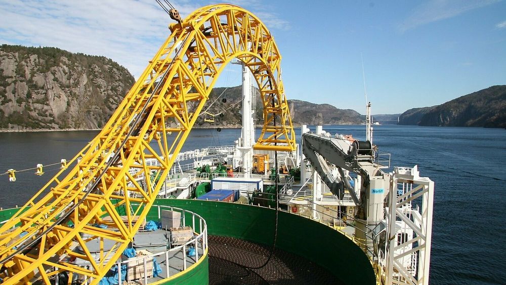Bildet viser kabelen mellom Norge og Nederland, NorNed. Dette er verdens lengste undersjøiske kraftkabel.