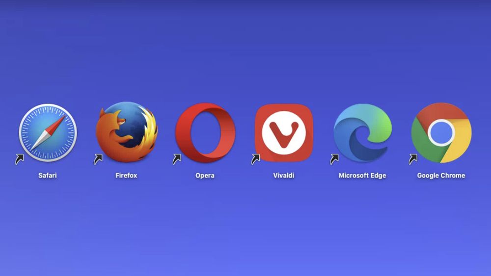 Safari, Firefox, Opera, Vivaldi, Edge og Chrome er noen av de mest kjente nettleserne. Her vist på en Mac.