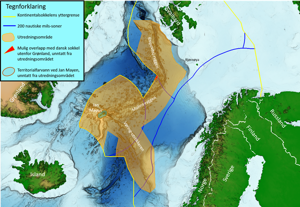 Regjeringen starter nå prosessen med å åpne for mineralvirksomhet på norsk sokkel. Åpningsprosessen omfatter områder mellom Jan Mayen og Svalbard og sørøst for Jan Mayen. 