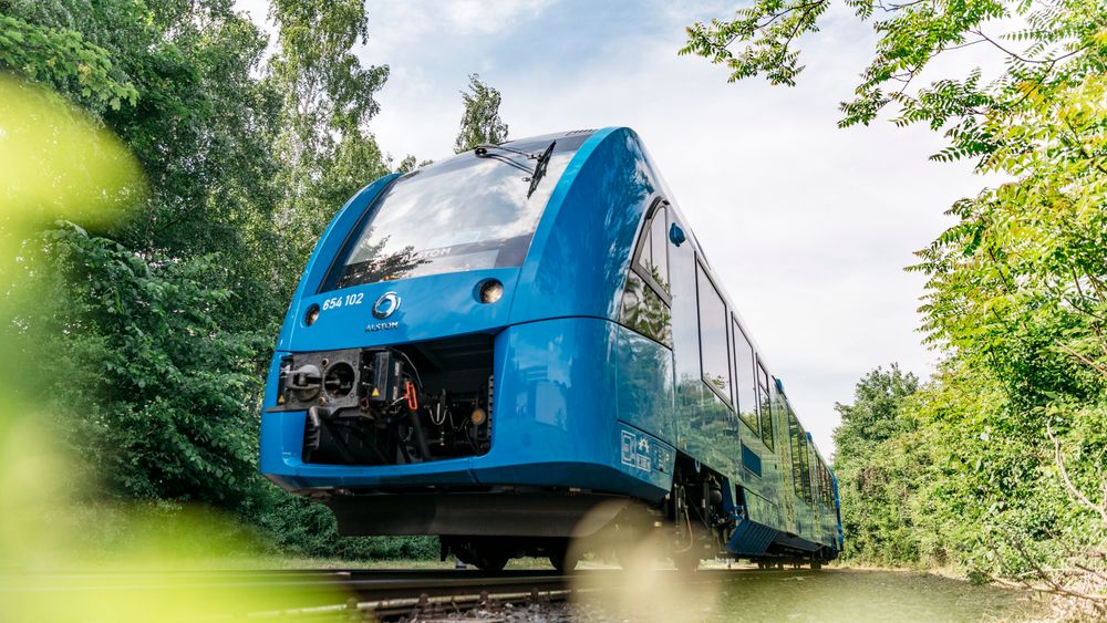 Hydrogentogene til Alstom har en rekkevidde på 800 kilometer. 