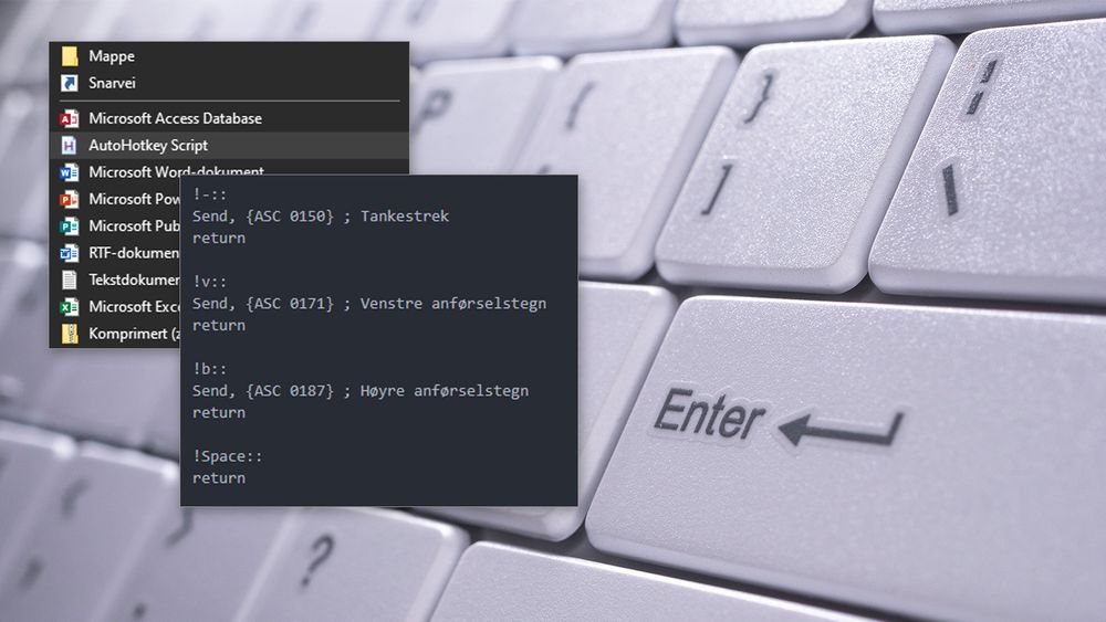 Autohotkey er et kraftig skriptverktøy for Windows, som for eksempel lar deg definere hurtigtaster for funksjoner du bruker mye. 