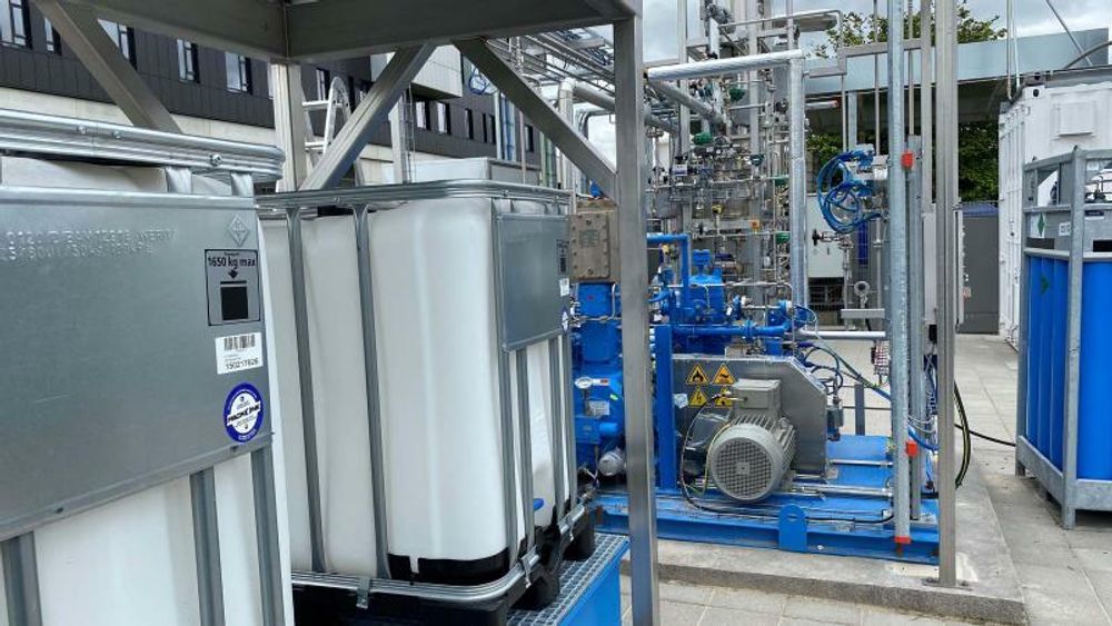 Danmarks første anlegg for produksjon av metanol basert på hydrogen og CO2 er etablert av prosjektet Power2Met.
