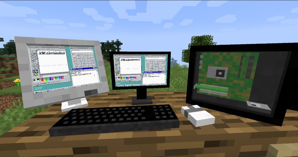 Med «VM Computers»-mod-en kan du bygge fungerende virtuelle maskiner i Minecraft. 
