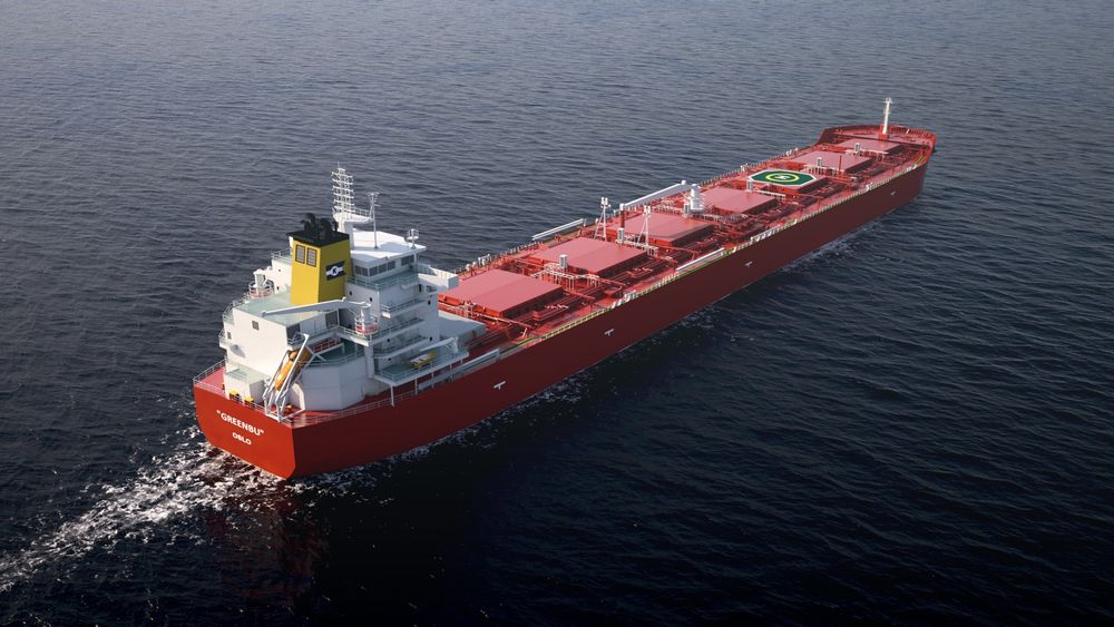 Klaveness "Greenbu" konseptskip for nullutslippsdrift. Ytre sett er det ikke mulig å se at motorene skal drives med ammoniakk.