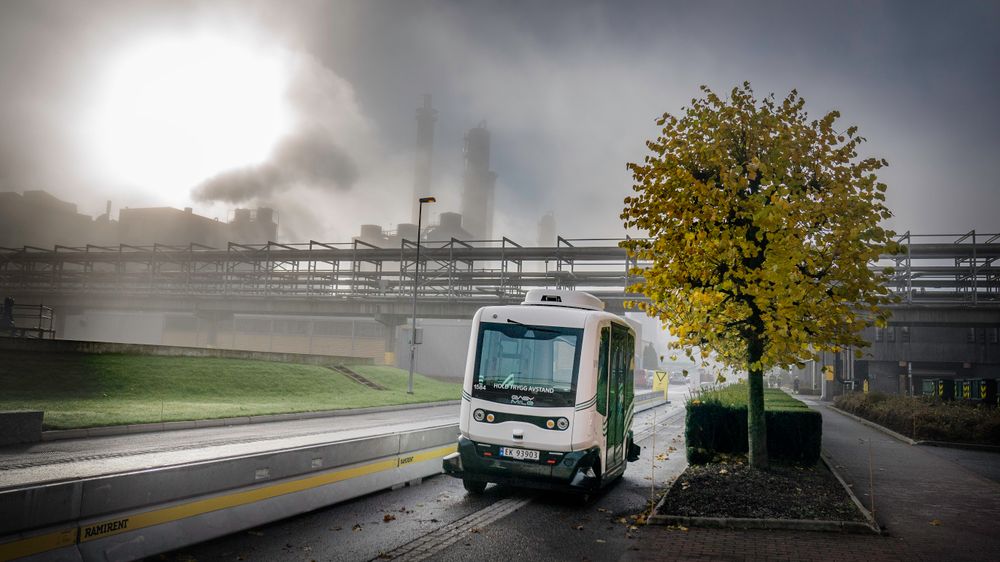 Selvkjørende buss ved Herøya Industripark, Applied Autonomy.