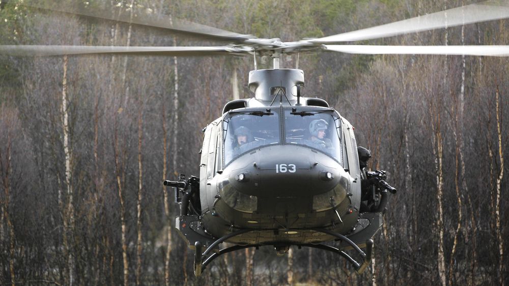 Ifølge flertallet på Stortinget skal Bell 412-helikoptre erstattes med nye helikoptre til Forsvarets Spesialstyrker. Bildet er fra Øvelse Faryab på Setermoen.
