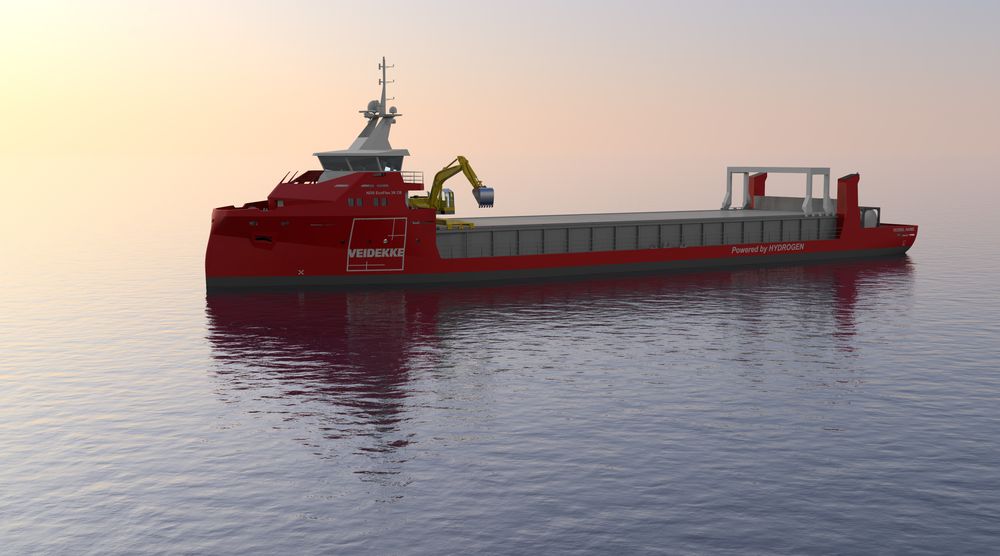 De to hydrogendrevne bulkskipene som ble planlagt i Grønt skipsfartsprogram for Veidekke skulle være på 3.000 dødvekttonn. Nå er prosjektet skrinlagt. Skal den tas fram, blir det etter en annen modell. 