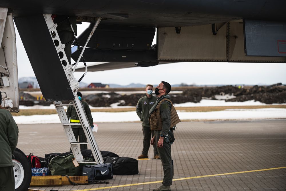 B-1B Lancer på Ørland for første gang.