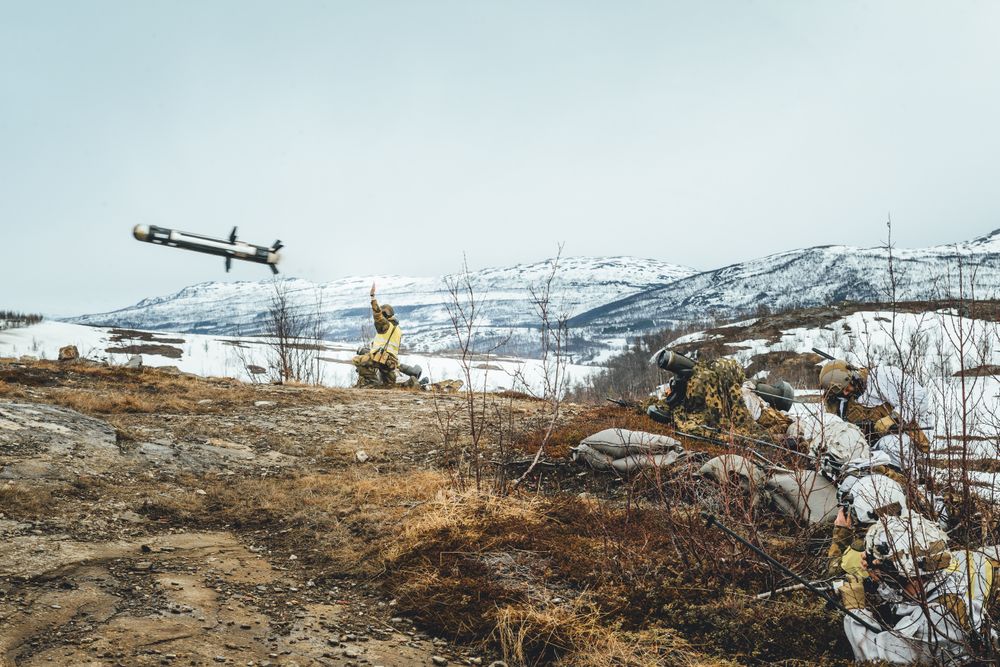 Javelin fyres av under den årlige skarpskytingsøvelsen «Thunder Reindeer» i Målselv i 2020.