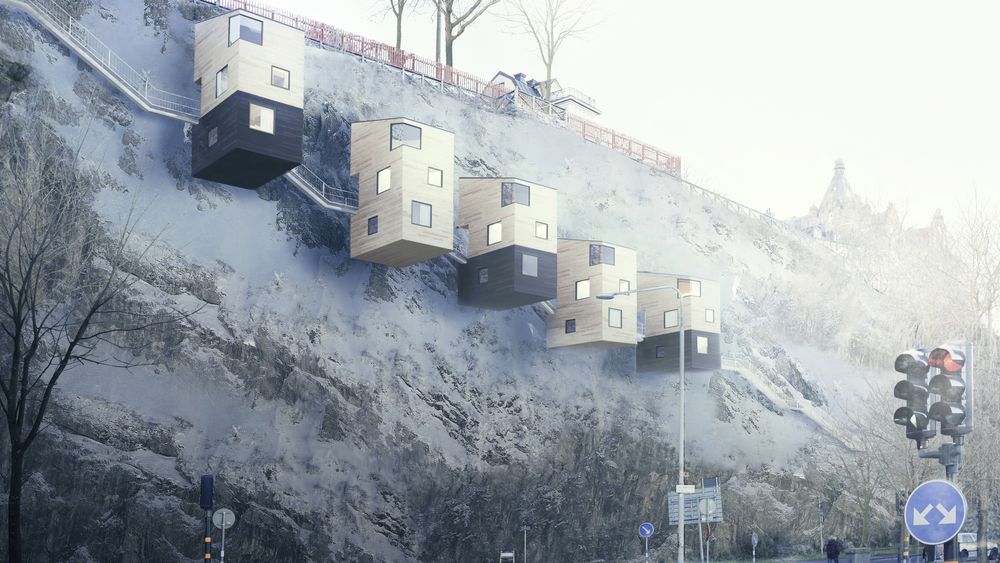 Svenske Nestinbox har funnet en løsning for å bosette mennesker i «fuglekasser» på fjellet.