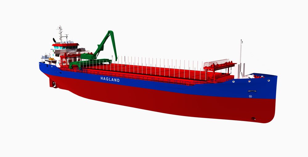  Hagland Shipping fornyer flåten med to lavutslipps bulkskip som er forberedt for nullutslipps drivstoff. Skipene blir 87 meter lange, 15 meter brede og er på 5.000 dødvekttonn.