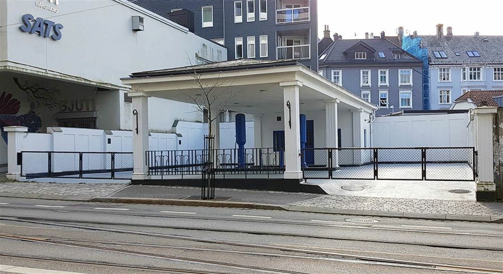 Den gamle bensinstasjonen vil stå som en liten perle i området på Nedre Nygård i Bergen.