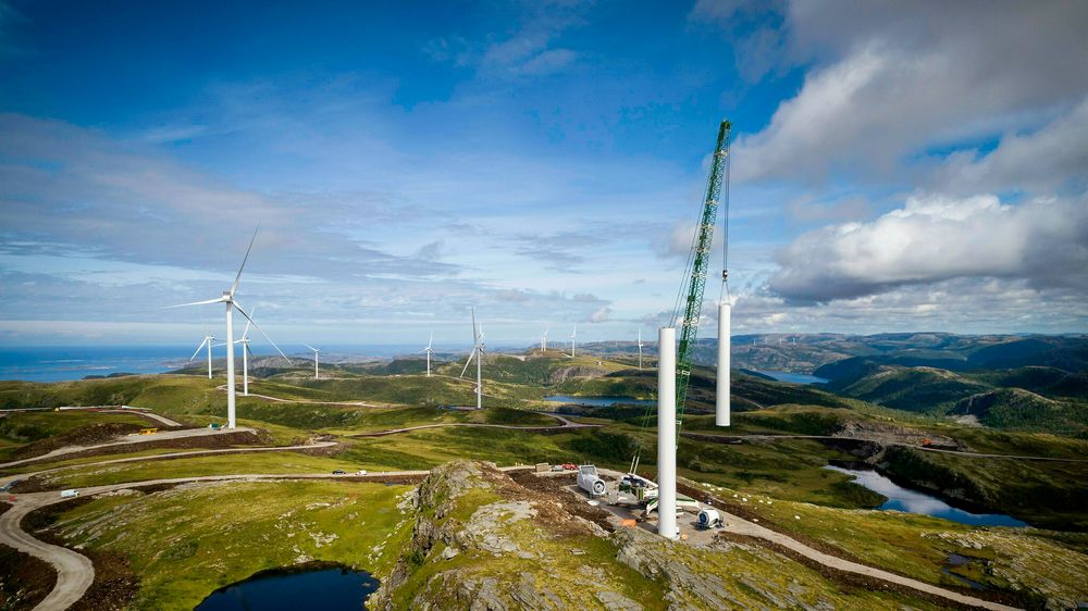 Er norsk vindkraft egentlig miljøvennlig? Her fra Statkrafts anlegg på Fosen.
