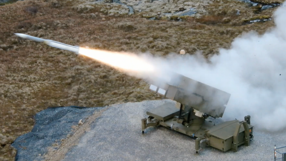 Testskyting av Amraam-ER med Nasams på Andøya i 2021.