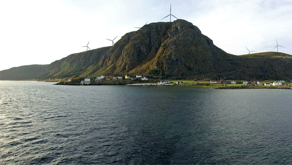 Slik ser utbygger Zephyr for seg at Haramsøy blir seende ut når vindkraftprosjektet er ferdig utbygd.