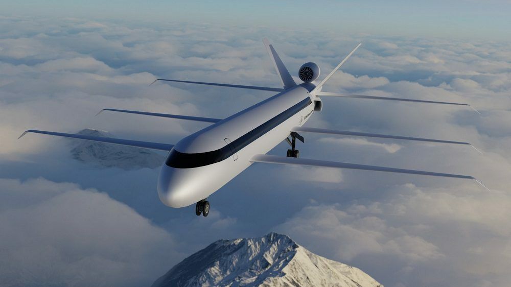 SE Aeronautics har lansert en prototyp på et fly med tre vinger og motor bakerst på flyet.