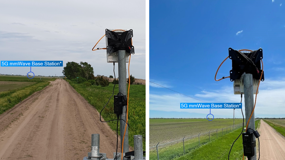 Her et bilde Nokia, UScellular og Qualcomm har sendt ut fra testene av 5G-bredbånd i millimeterbåndet på landsbygda i Nebraska. 