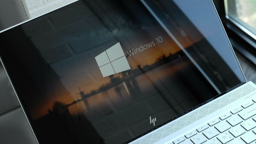 Windows 10 på en bærbar PC fra HP.